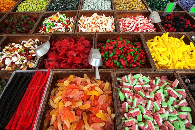 Various colorful sweets