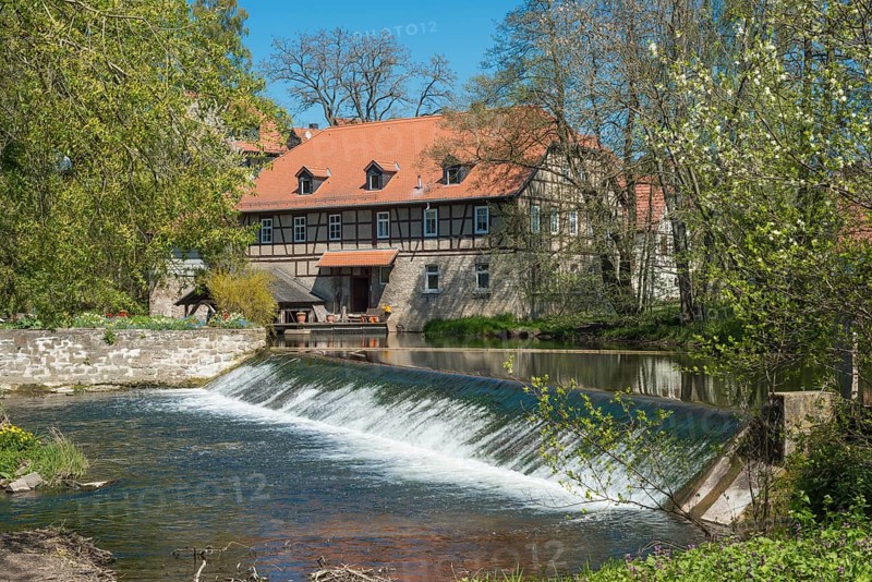Watermill and weir