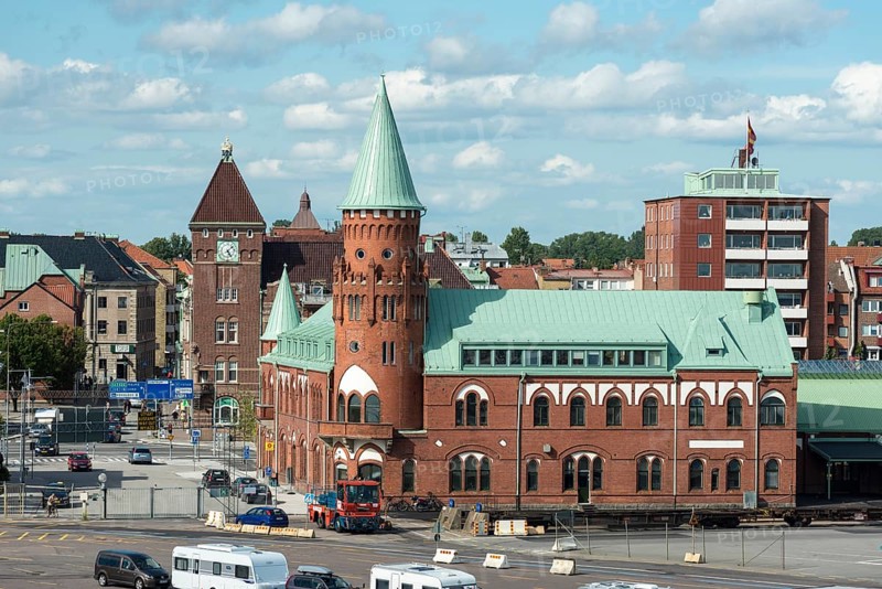 Historic train station at the ferry terminal