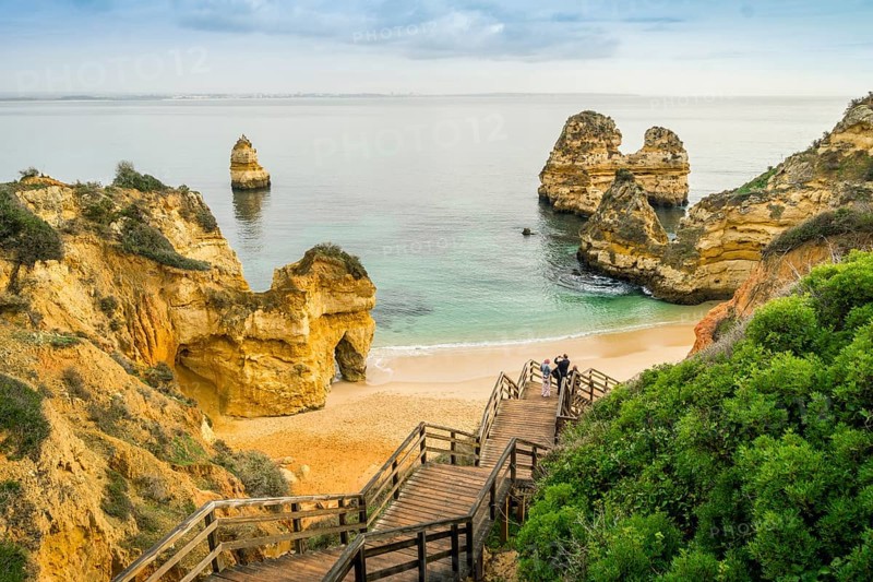 Camilo Beach with wooden walkway to the sandy beach