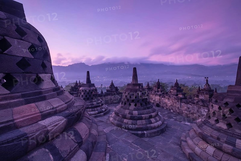 Borobudur temple at sunrise