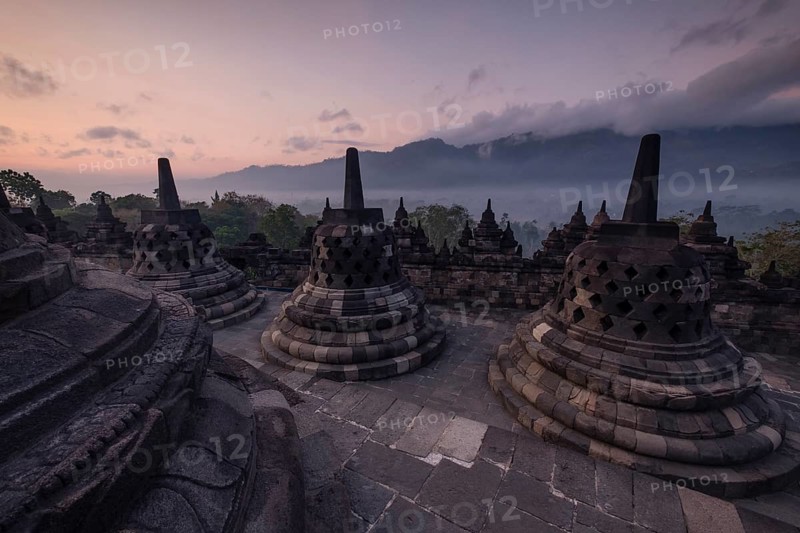 Borobudur temple at sunrise