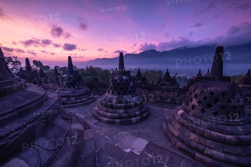 Borobudur temple at sunrise