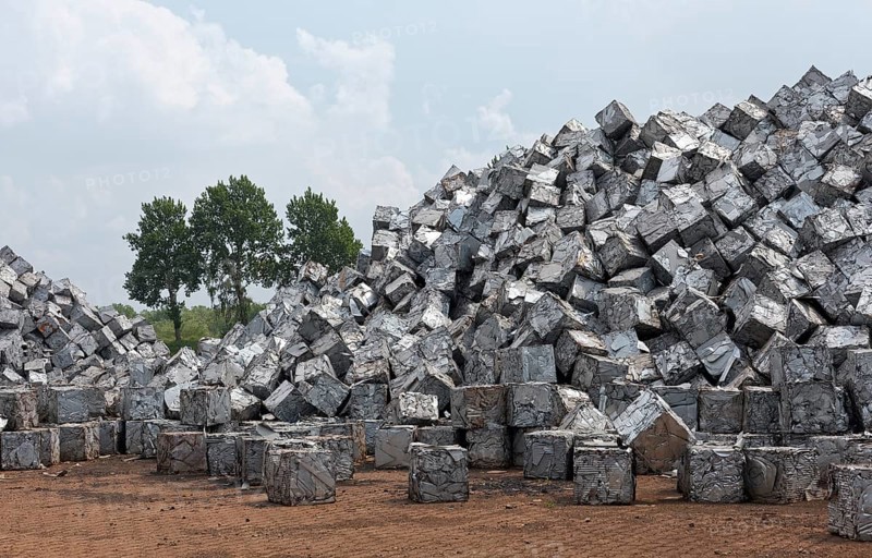 Mountain of scrap metal