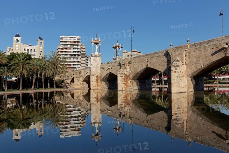 Historical bridge with statues of saints