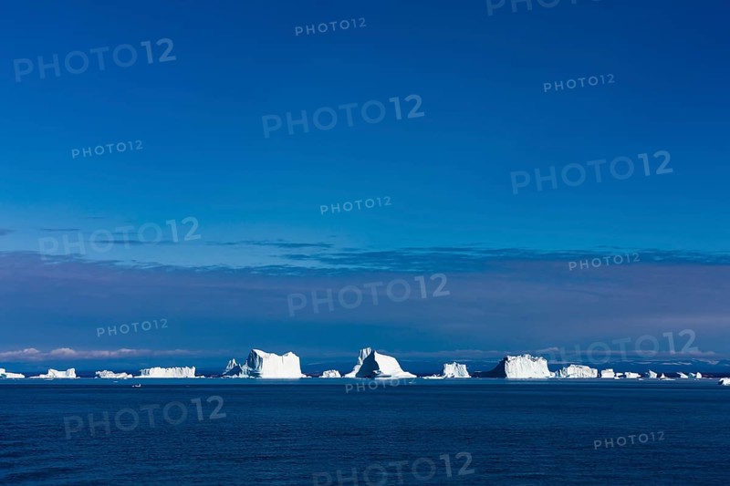 Icebergs in the Arctic Sea