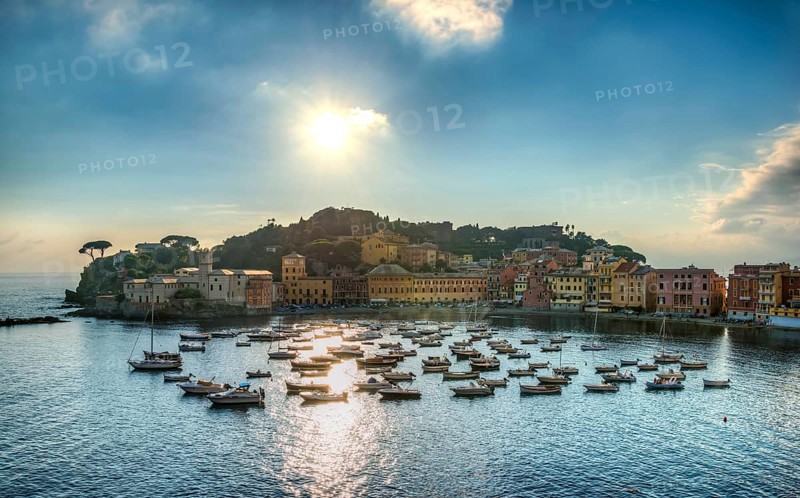 View of harbour in Baia del Silenzio