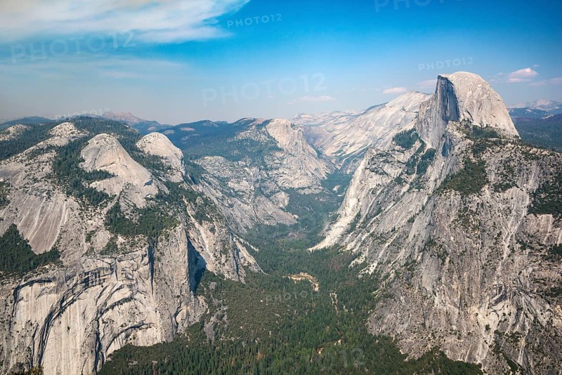 View from Glacier Point to Yosemite Valley with Half Dome