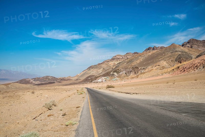 Road through desert landscape