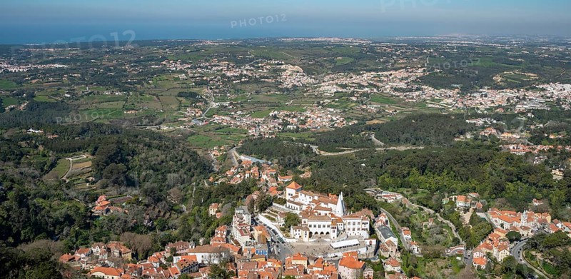 View of Sintra with National Palace from above