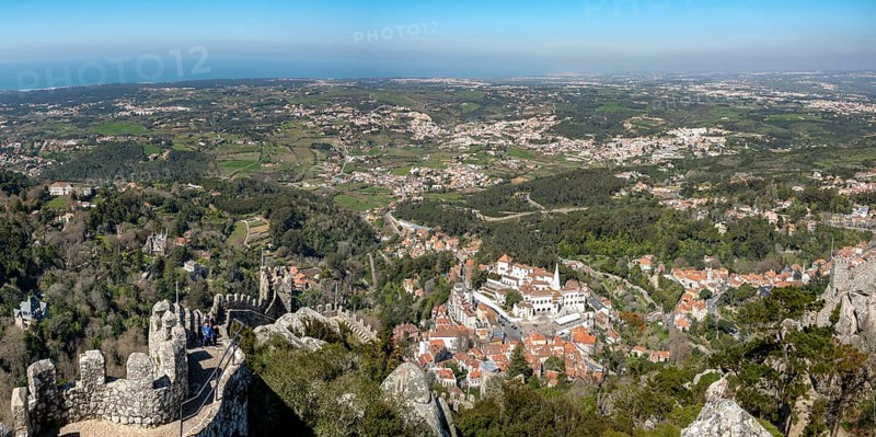 Castle wall of the Castelo dos Mouros castle complex