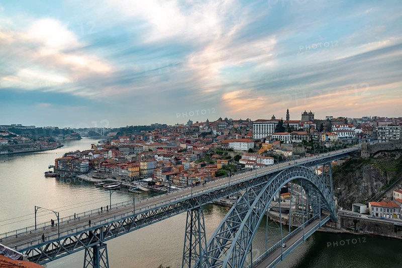 View over Porto with Ponte Dom Luis I