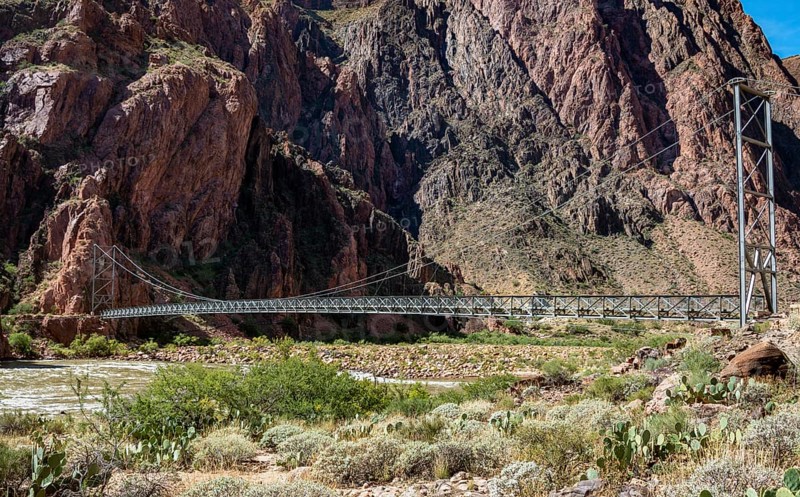 Suspension Bridge of the Bright Angel Trail over the Colorado River
