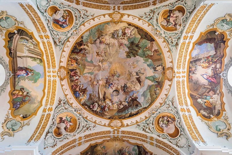 Ceiling painting pilgrimage church Marienberg