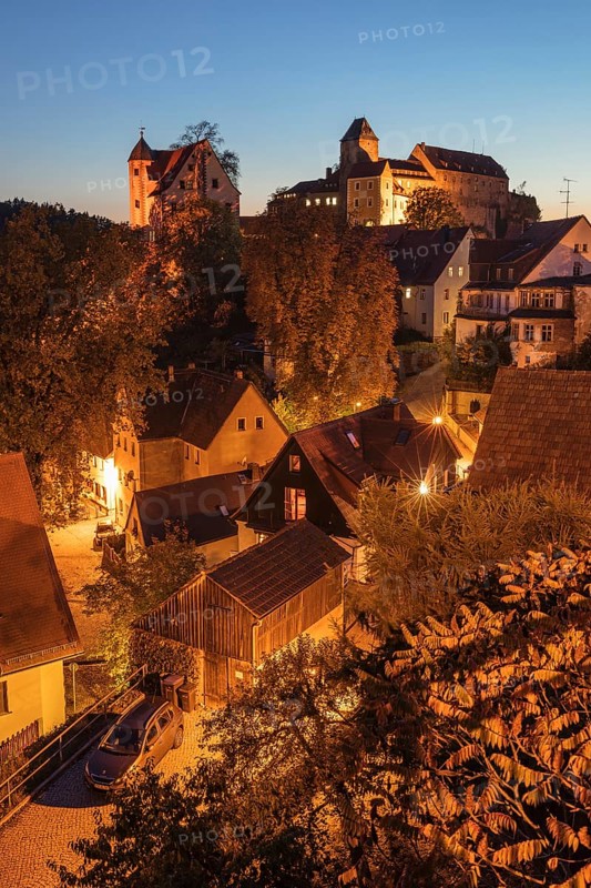 Hohnstein Castle at dusk
