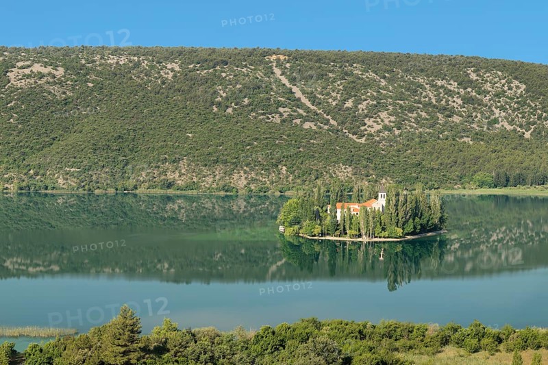 Visovac Monastery on the small island of Visovac