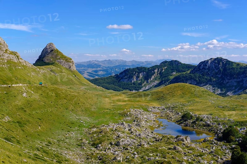Mountain Stozina and lake Valovito jezero