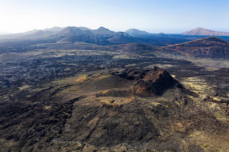 Crater of the volcanic cone Santa Catalina