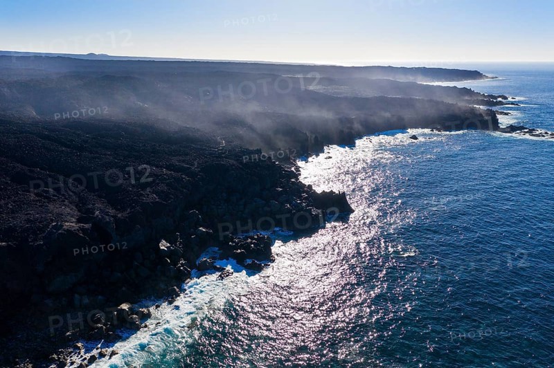 Spray on lava coast