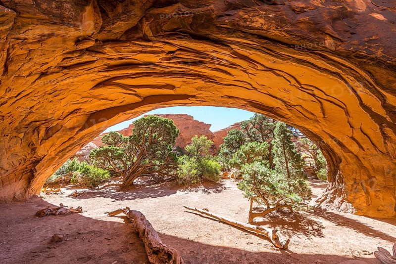 View through Natural Arch Navajo Arch