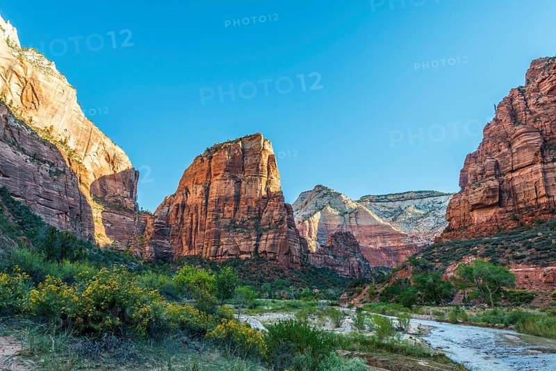 View of rock formation Angels Landing