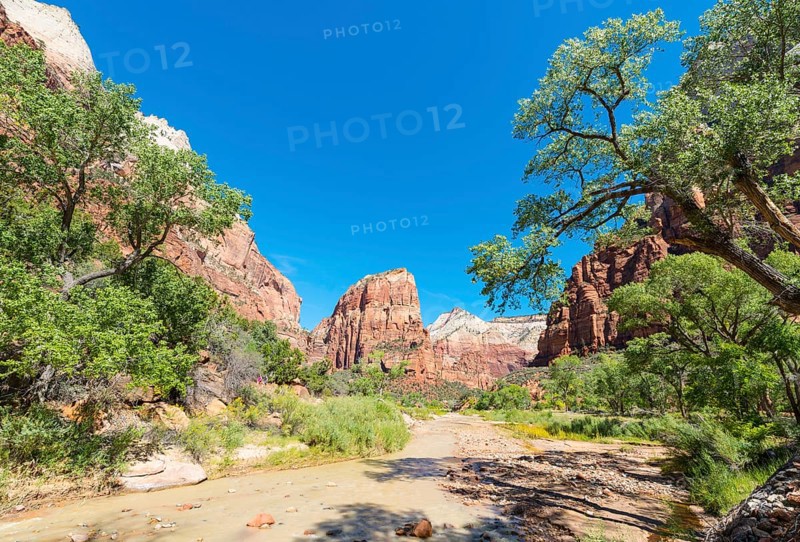 View of rock formation Angels Landing
