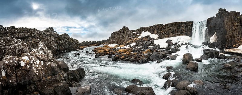 Oxararfoss Waterfall