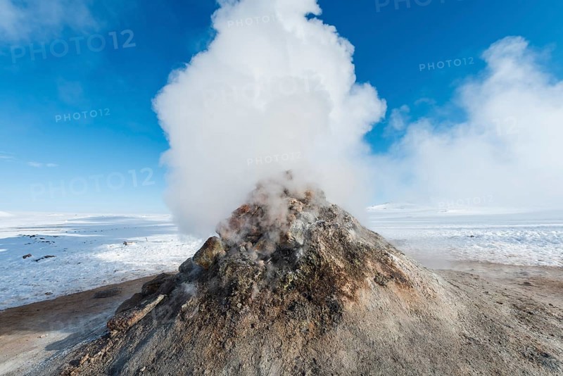 Steaming fumarole