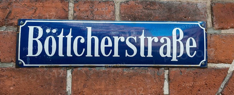 Street sign Bottcherstrasse