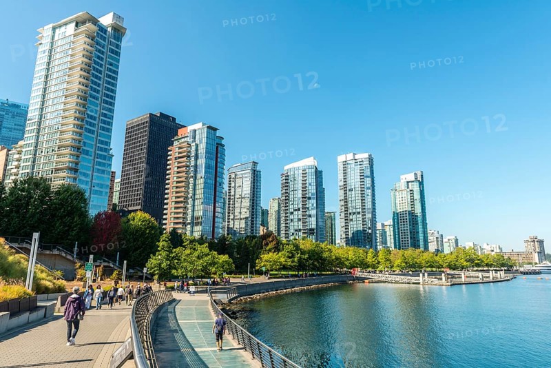 High-rise buildings on the promenade at the marina