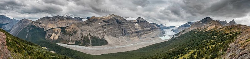 View in valley with glacier tongue