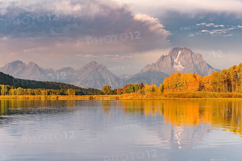 Mount Moran reflected in Snake River