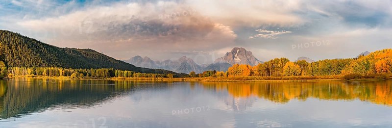 Mount Moran reflected in Snake River
