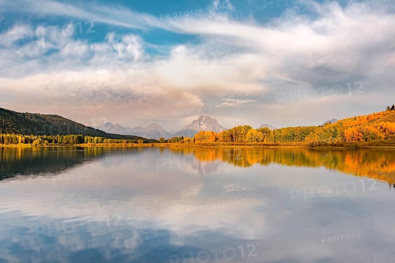 Mount Moran reflected in Snake River