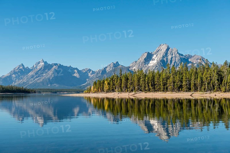 Mountains reflected in a lake