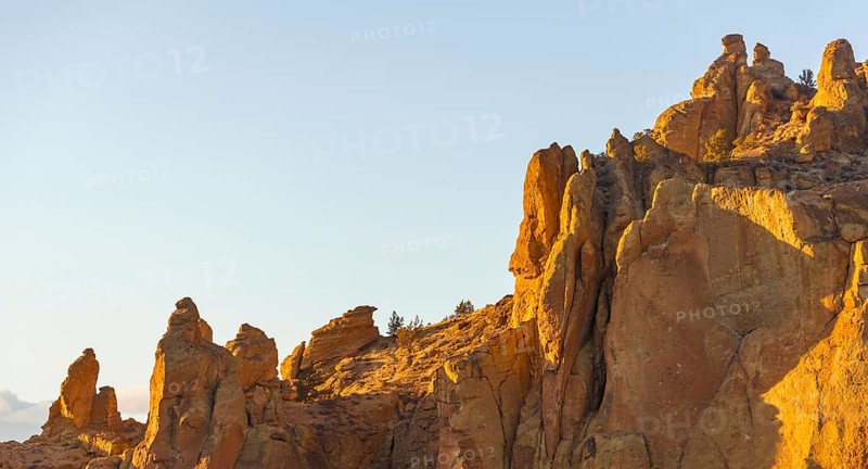 Rock formation The Christian Brothers in the evening light
