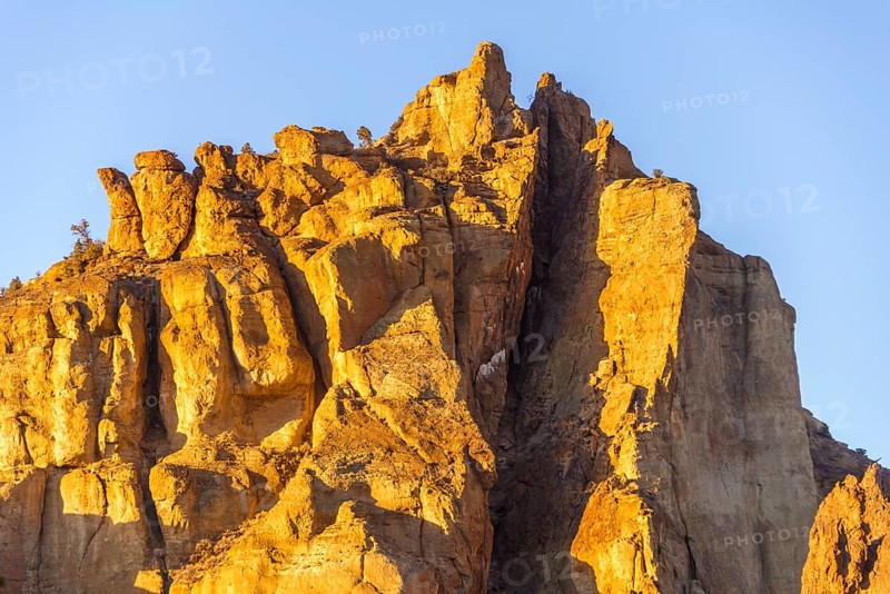 Rock formation The Christian Brothers in the evening light