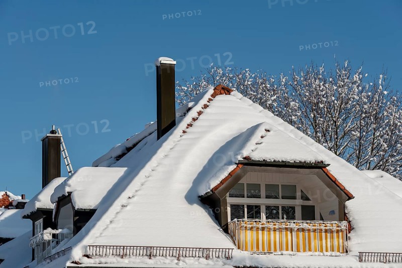 House roof with snow