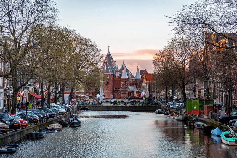View of Restaurant In de Waag on Gracht Kloveniersburgwal