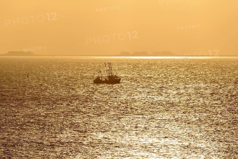 Shrimp boat on North Frisian Wadden Sea