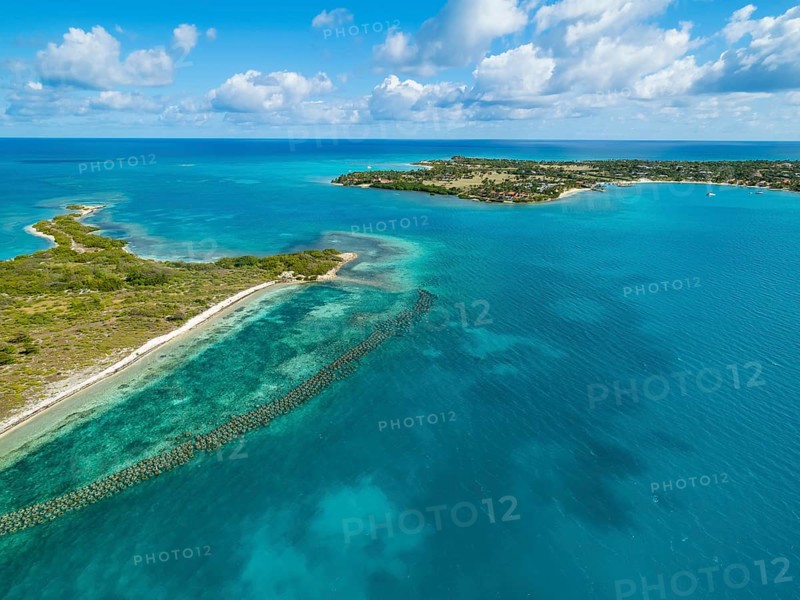 Maiden Island with fish traps