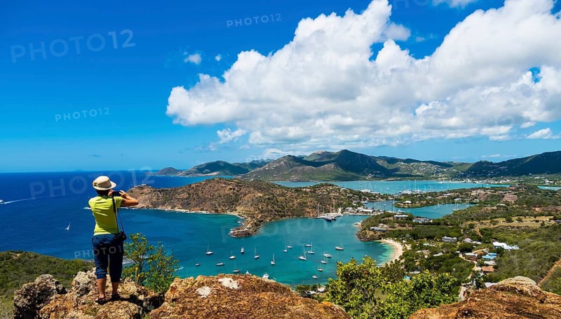 View from Shirley Heights to English Harbour and Windward Bay