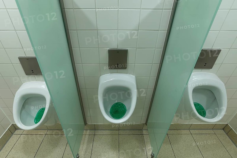 Urinals on a men's toilet