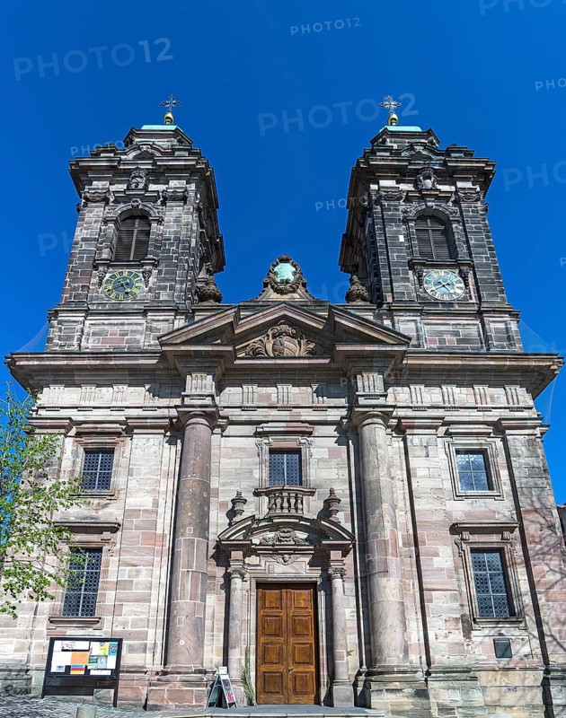 Baroque facade of St. Egidien Church
