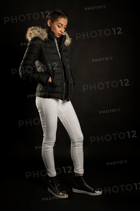Young woman with winter outfit