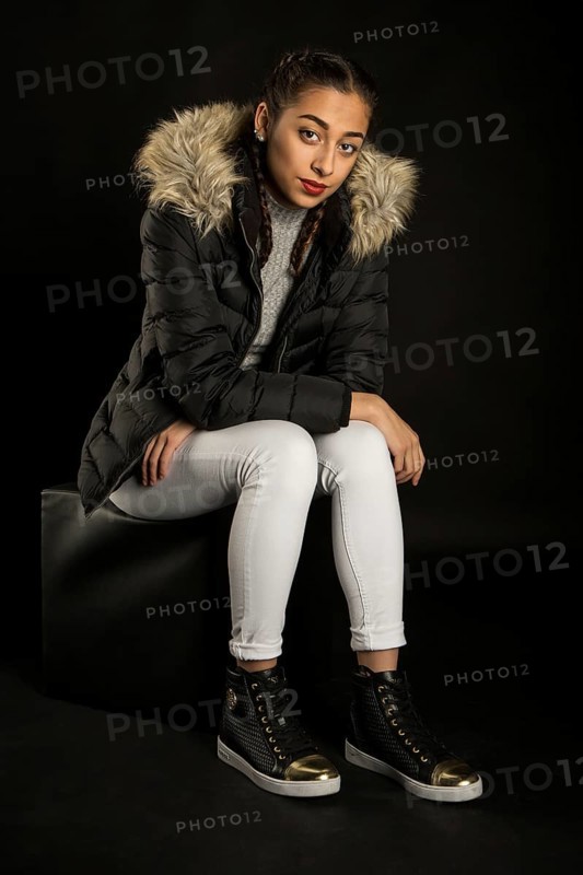 Young woman with winter outfit