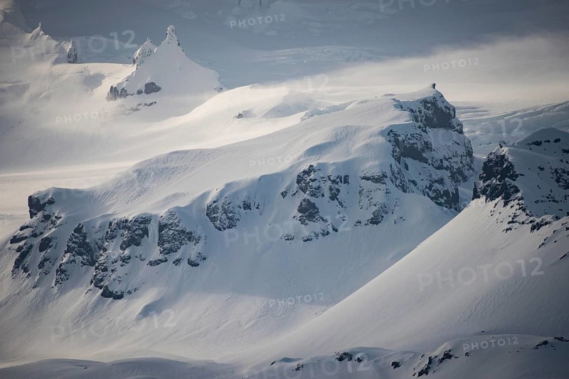 Snowy mountain slopes of Hvannadalshnukur