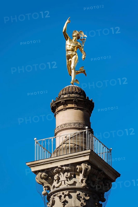 Golden statue of the god Mercury
