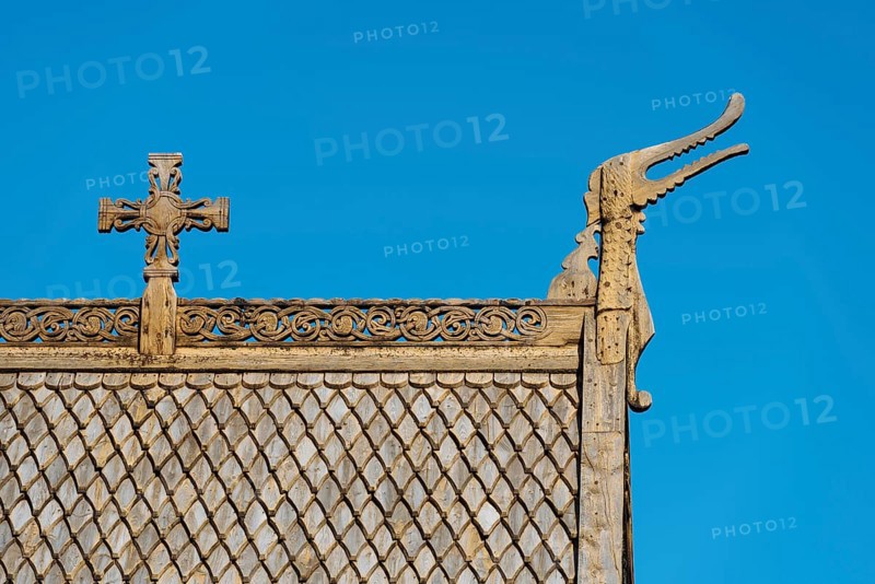 Roof detail with wood shingles