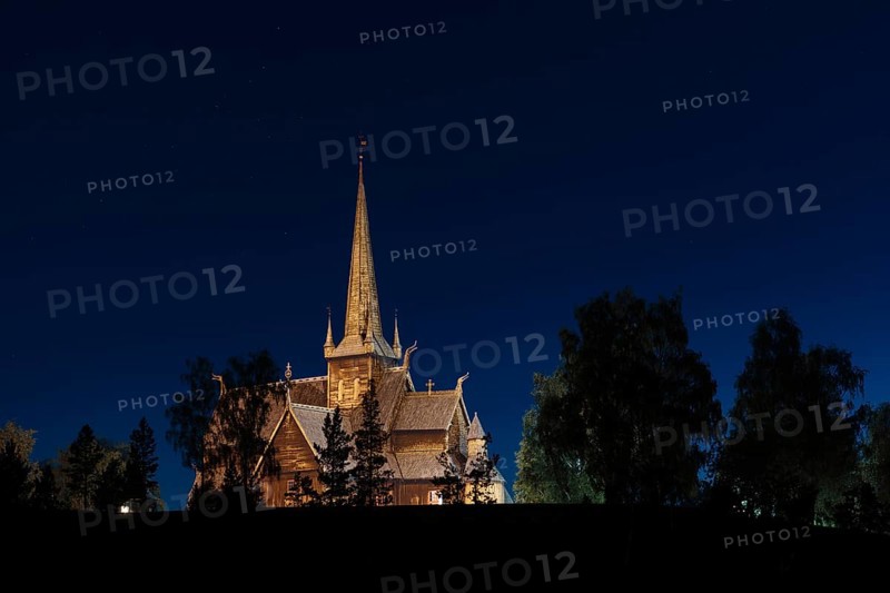 Illuminated Stave Church Lom